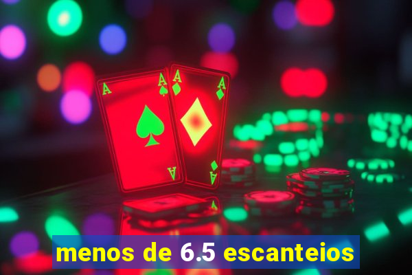 menos de 6.5 escanteios