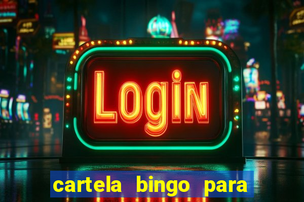 cartela bingo para cha de cozinha imprimir gratis