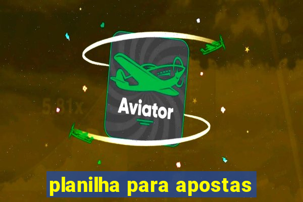 planilha para apostas