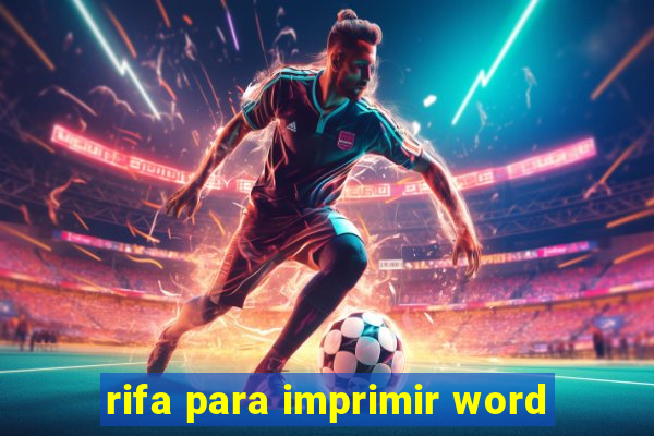 rifa para imprimir word