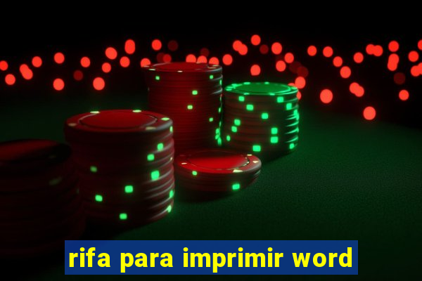 rifa para imprimir word