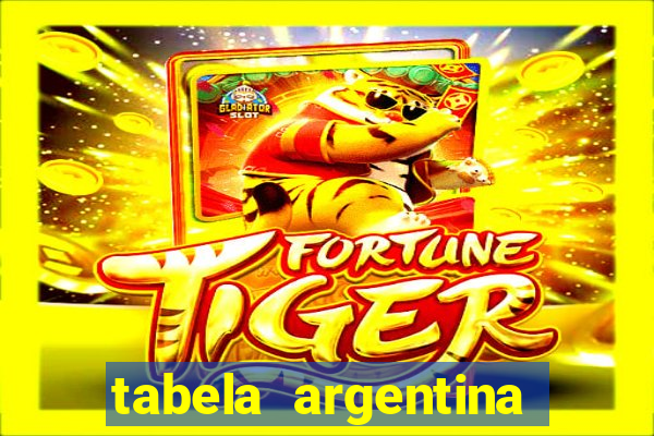 tabela argentina torneo betano