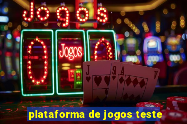 plataforma de jogos teste