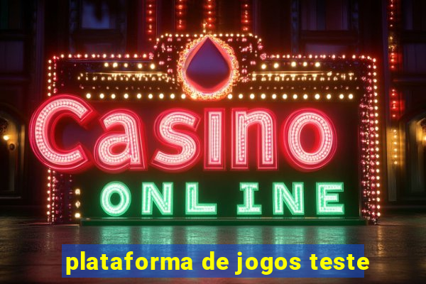 plataforma de jogos teste