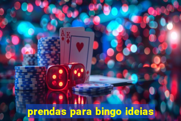 prendas para bingo ideias