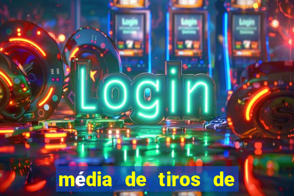 média de tiros de meta por jogo