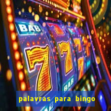 palavras para bingo cha de bebe