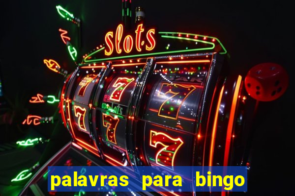 palavras para bingo cha de bebe