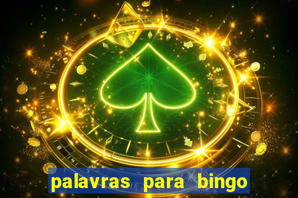 palavras para bingo cha de bebe