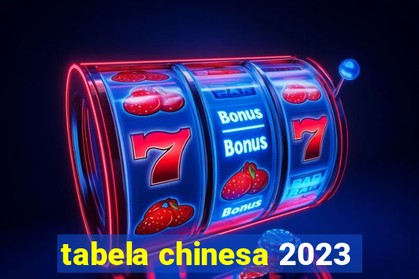 tabela chinesa 2023