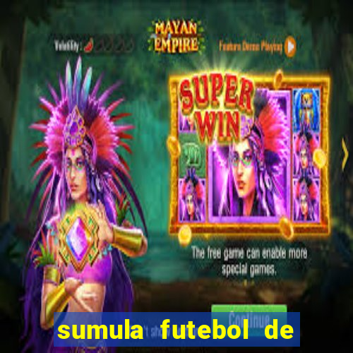 sumula futebol de campo word