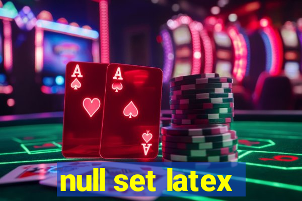 null set latex