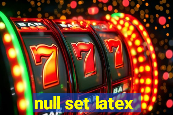 null set latex