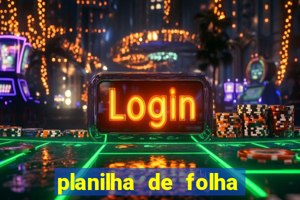 planilha de folha de pagamento