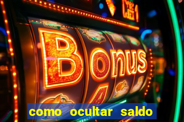 como ocultar saldo na betfair