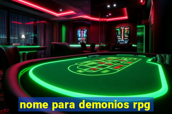 nome para demonios rpg