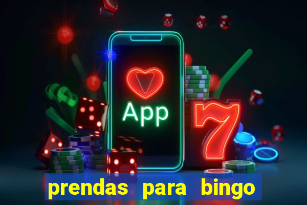 prendas para bingo de natal