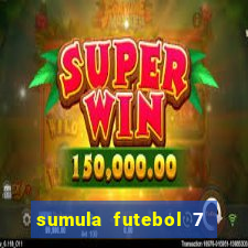 sumula futebol 7 society excel