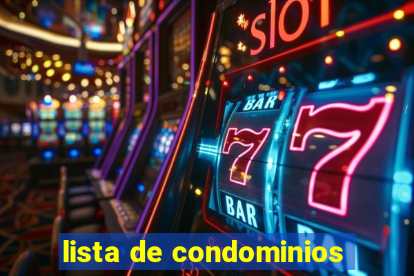 lista de condominios