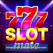 bingo com nomes de pessoas