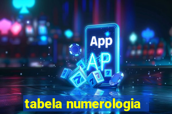 tabela numerologia