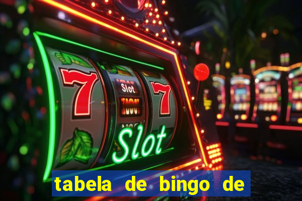 tabela de bingo de 1 a 100