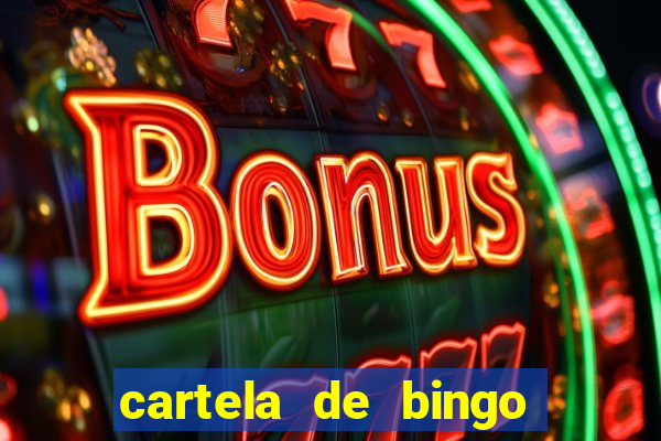 cartela de bingo cha de bebe