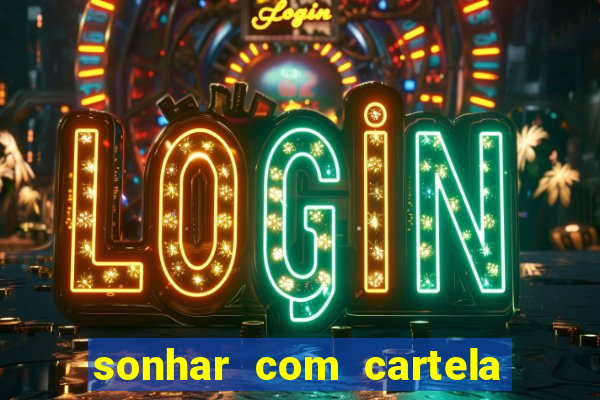 sonhar com cartela de bingo