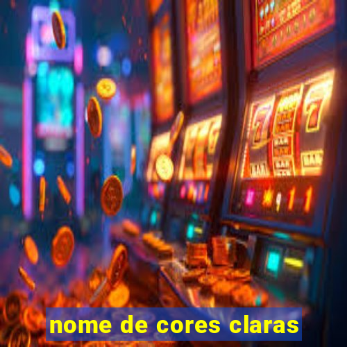 nome de cores claras