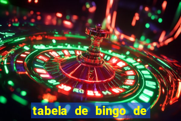 tabela de bingo de 1 a 100