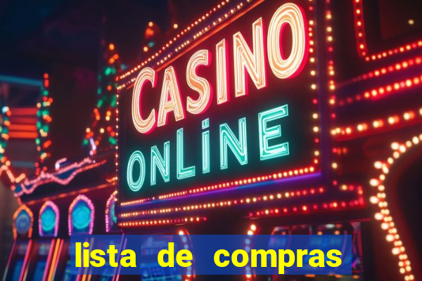 lista de compras para casa nova