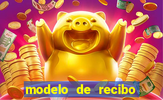 modelo de recibo de pagamento word