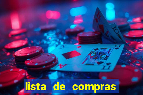 lista de compras para 2 pessoas