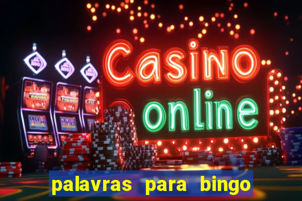 palavras para bingo cha de bebe