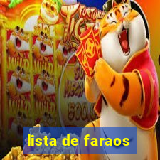 lista de faraos