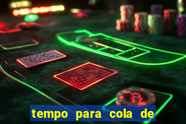 tempo para cola de cano secar