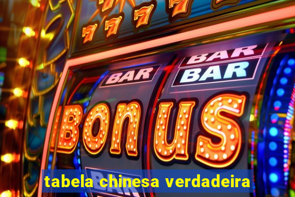 tabela chinesa verdadeira