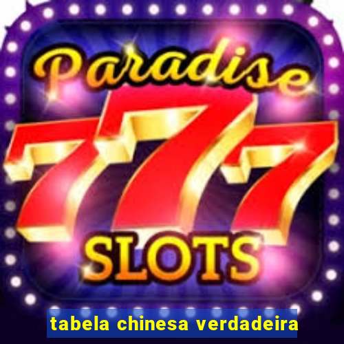 tabela chinesa verdadeira