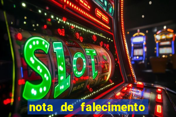nota de falecimento em campos altos hoje