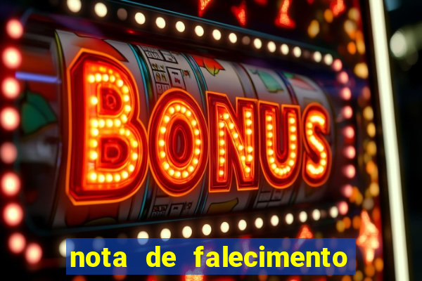 nota de falecimento em campos altos hoje
