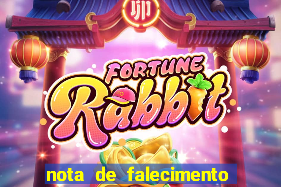 nota de falecimento em campos altos hoje