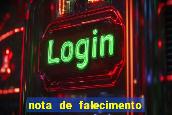 nota de falecimento em campos altos hoje