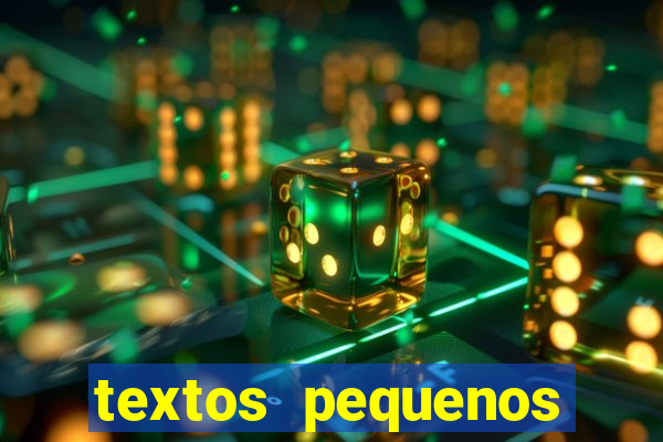 textos pequenos para alfabetizar