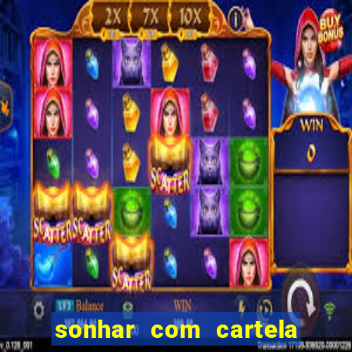 sonhar com cartela de bingo
